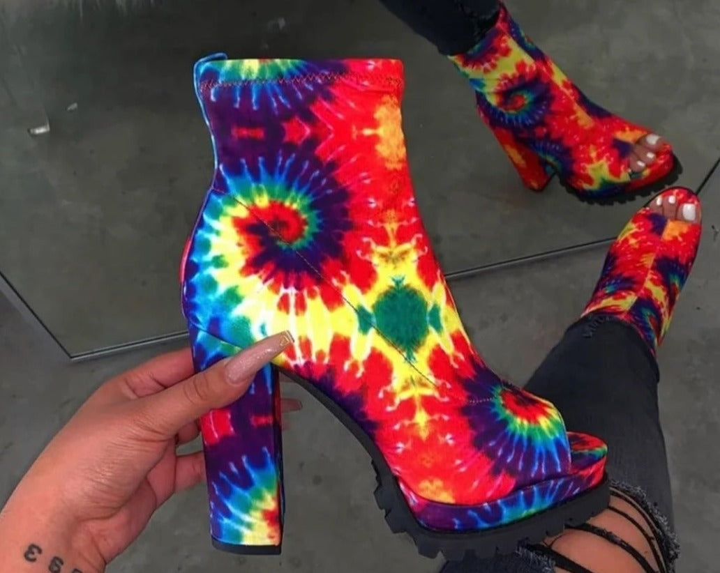 Graffiti Art Boot Heels